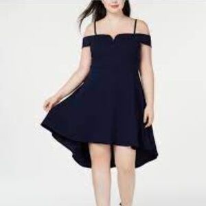 CITY STUDIO Pus Size Midi Fit + Flare Dress